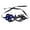 Blue, variant on Mardi Gras Mask, Lace Masquerade Mask With Side Fabric Flower & Rhinestone Accent, Hollow‑Out Venetian Half‑Eye Costume Mask, Adjustable Strap Mask for Halloween, Mardi Gras Costume Party Supplies