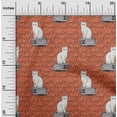 thumbnail image 2 of oneOone Viscose Chiffon Orange Fabric Animal Cat With Text Texture Diy Clothing Quilting Fabric Print Fabric By Yard 42 Inch Wide, 2 of 4