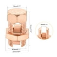 thumbnail image 2 of Uxcell Grounding Bolt Connector Copper Grounding Protection 34 x 18mm for Electrical and Mechanical Equipment, 2 of 7