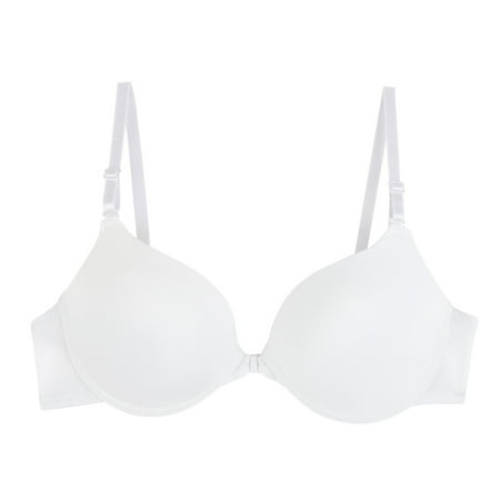 

Pretty Comy Women Front Button Opening Closure Push Up Underwire Bra