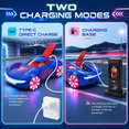 thumbnail image 3 of JoyStone RC Drift Car for Kids, 2.4GHz Remote Control Stunt Car with Spray Mist, LED Lights and Music, 2 Rechargeable Batteries, Gift for Boys Girls, Blue, 3 of 10