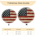 thumbnail image 2 of Round Fitted Tablecloth with Elastic Outdoor Tablecloth for 36" - 44" Tables Waterproof Table Cover for Indoor Dinner, Camping, Yard (Retro American Flag), 2 of 6