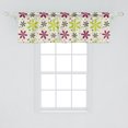 thumbnail image 2 of Ambesonne Floral Window Valance, Florets Circle Hoop, 54" X 18", Apple Green Dark Taupe, 2 of 3