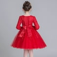 thumbnail image 4 of LYMAYTER Flower Girl Lace Princess Dresses Kids Baby Long Sleeve Wedding Evening Dress Toddler Spring Fall Birthday Party Gown for 3-12 T, 4 of 9