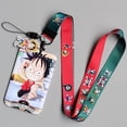 thumbnail image 2 of Fundas de tarjeta de Anime de una pieza, cordón para llaves, insignia de Cosplay, soportes para tarjetas de identificación, correas para el cuello, llaveros, Luffy Zoro Ace, 1 Juego, 2 of 5