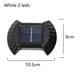 thumbnail image 2 of 4 Uds colector Solar luz arriba y abajo iluminan la lámpara de luz Solar al aire libre impermeable para el porche del jardín del hogar, 2 of 5