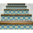 thumbnail image 2 of 4" X 4" Aqua Floral Peel and Stick Removable Tiles, 2 of 9
