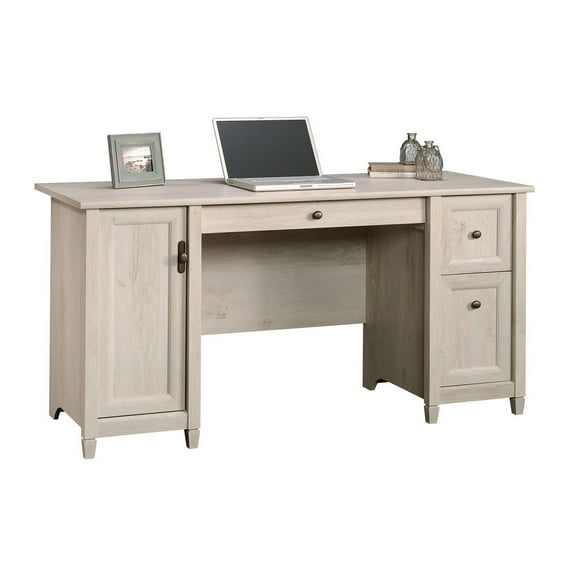 TIMOREN Water Computer Desk with Storage Drawers, Home Office Desk with Keyboard Tray & Hidden CPU Compartment, Gray Finish