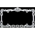 thumbnail image 4 of Cruiser Cadre de Plaque d'Immatriculation 25231 Cadre d'Immatriculation; Design Crânes/os/dagues et Chaînes; Poli; Chrome; Métal Moulé sous Pression, 4 of 4