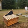 thumbnail image 5 of EastVita 10 Frame Bee Hive Coated with Beeswax Wood Complete Beehive Kit Includes 1 Deep Box Bee Box with Beehives Frames and Wax Foundations Wax Coated Bee Hives for Beginner, 5 of 8