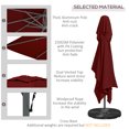 thumbnail image 4 of Outsunny Parasol Déporté 10 Pieds x 13 Pieds avec Sangles Coupe-Vent, Rouge, 4 of 10