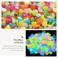 thumbnail image 4 of Piedras luminosas decorativas para jardín y acuario, 100 piezas de resina en color naranja, tamaño 2.3 cm, iluminan tu espacio con belleza nocturna., 4 of 6