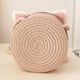 thumbnail image 5 of Bolsa Bonito tejido a mano con forma de gato, pequeño de paja redondo a la moda para chicas, sencillo, portátil, elegante, hecho a mano, con personalidad para viajes de vacaciones Ndcxsfigh Para Estrenar, 5 of 9