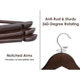 thumbnail image 3 of Storageworks Wood Hangers 20 Pack, Premium Wooden Coat Hangers with Contoured Shoulders, Non-Slip Pant Bar, Heavy Duty Suit Hangers, Walnut, 3 of 8