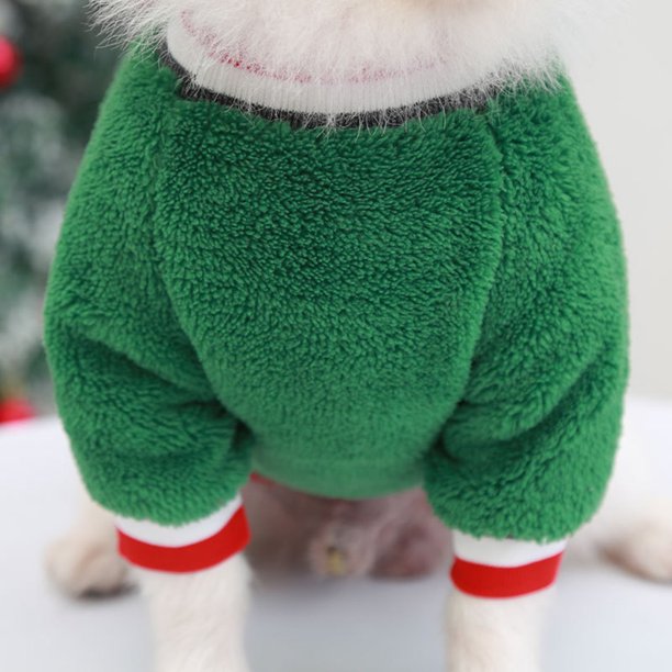 Disfraces de Navidad Gato Suéter Lindo Gatito Cachorro Traje Suministros para mascotas (Verde 2XL) Likrtyny Para estrenar