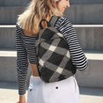 thumbnail image 7 of Casual Canvas Backpack Without Interlayer Large Capacity Stick Bag Design For Outdoor Shopping Office Outdoor Sports Argyle Plaid Dimgray_40978_1 Medium, 7 of 7