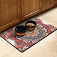 thumbnail image 2 of Dog Food Mat with Geometric Mandala Design Sacred Symbolic Vintage Pattern, Durable Waterproof Absorbent Non-Slip Pet Feeding Mat, 2 of 5