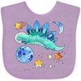 thumbnail image 3 of Inktastic Stegosaurus Space Dinosaur with Stars and Planet Boys or Girls Baby Bib, 3 of 4
