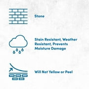 Rainguard Water Sealers Stone Sealer, Penetrating Protection Against Moisture Damage and Stains, For All Stone Surfaces, Silane/Siloxane Waterproofer, Natural Finish, Ready to Use, 1 Gallon