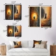 thumbnail image 4 of Designart "Retro Lovers Celebrating Eternal Love III" Couple Framed Wall Art Set Of 2 - Glam Yellow Gallery Wall Frame Set For Home Decor, 4 of 6