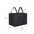 thumbnail image 4 of TSV 5Pcs Reusable Shopping Bags, Large Non-Woven Grocery Storage Bag, 16x10x13", Black, 4 of 5