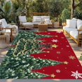thumbnail image 3 of Fsddascl Red Christmas Outdoor Rug for Patio/Deck/Porch, Non-Slip Large Area Rug 6 x 9 Ft, Snowflake Xmas Christmas Tree Indoor Outdoor Rugs Washable Area Rugs, Reversible Camping Rug Carpet Runner, 3 of 5