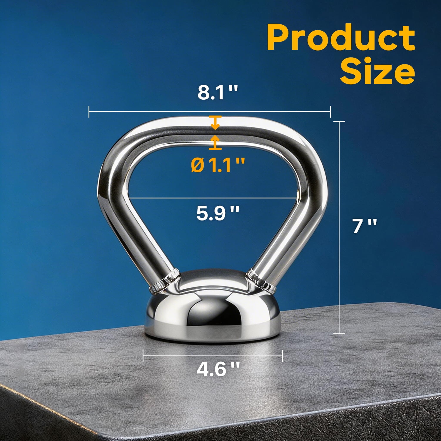 ARVIVO Adjustable Kettlebell Handle Set for Strength Training 10lb Home GYM Workout Sliver