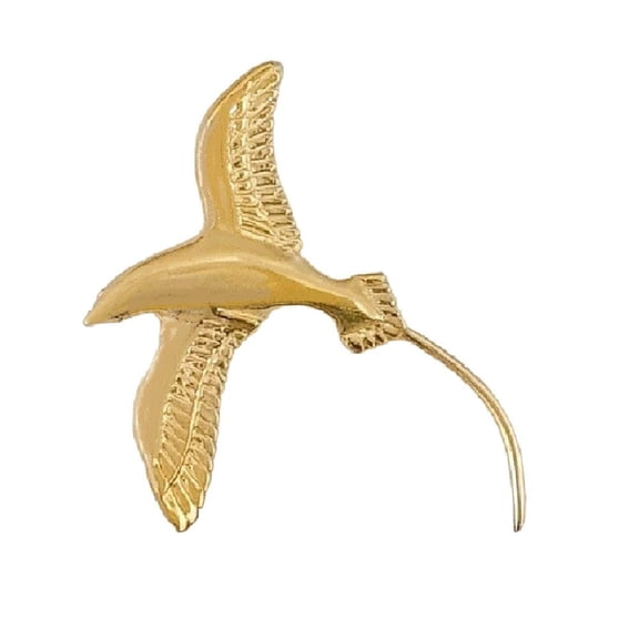 14K Yellow Gold Bermuda Longtail Bird Pendant