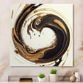 thumbnail image 2 of Designart Black And Gold Circle IV Canvas Wall Art, 2 of 5