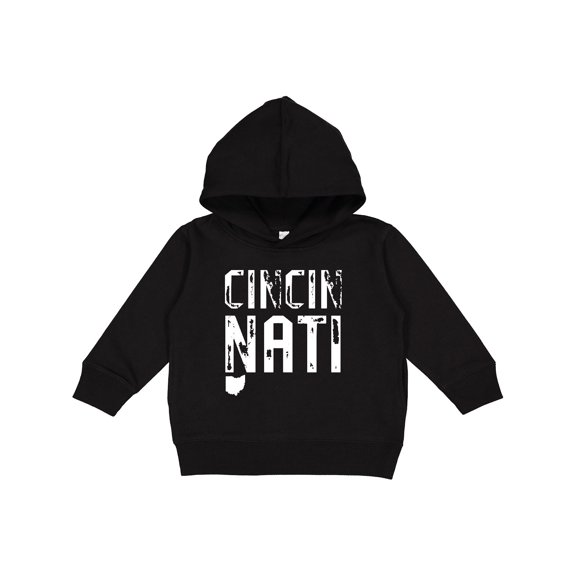 Inktastic Cincinnati, Ohio Distressed Font Toddler Hoodie