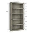 thumbnail image 6 of M optimized 5 Tier Bookcase, Farmhouse Book shelf with Storage Open Bookshelves, 31.4"x12.7"x67.4" Wooden 5 Shelf Bookcase Home Decor Furniture for Home Office Living Room Bedroom, 6 of 6