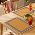 thumbnail image 4 of Geometric Greek Key Design Placemats Set of 6 Yellow Place Mats Table Mats Kitchen Dining Home Outdoor Party Table Decoration, 4 of 9