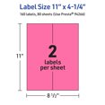 thumbnail image 6 of Avery Printable Rectangle Labels, Bright Pink, 11" x 4.25", 160ct, 6 of 10