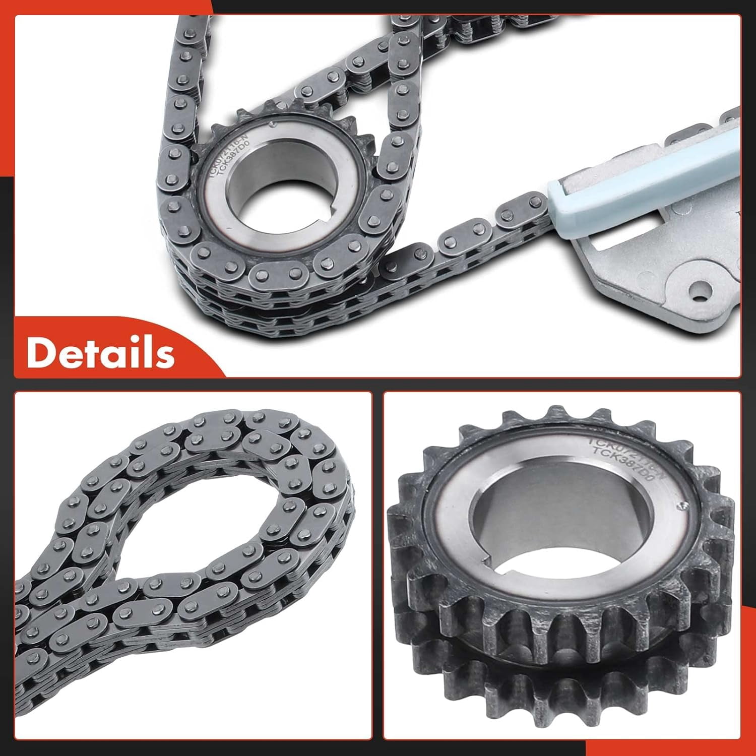 A-Premium 16PCS Engine Timing Chain Kit W/Tensioner & Sprocket & More