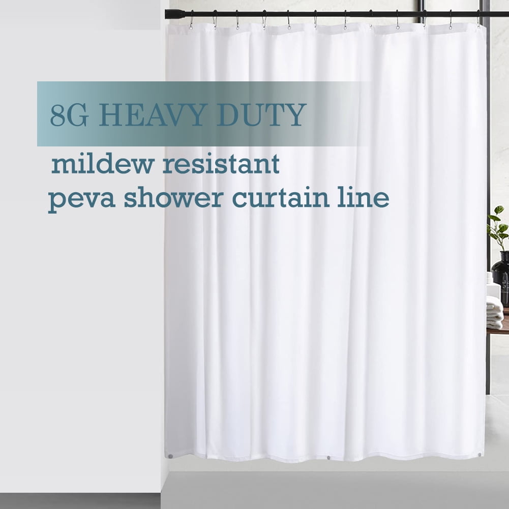 NEWEEN Waterproof PEVA Bathroom Shower Curtain Liner With Weighted