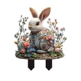 thumbnail image 3 of SXcggal Easter Rabbit Ground Stake Insert Art Garden Decoration Colorful Easter Decoration For Yard Practical Basic Card Slot For Garden, 3 of 9