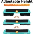 thumbnail image 2 of BOBOKY 43 Inch Aerobic Step Platform, Adjustable Fitness Stepper with 4 Risers, Home Gym Cardio Strength Training Equipment,Green, 2 of 14