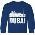 thumbnail image 3 of Inktastic Dubai City Skyline with Grunge Long Sleeve Youth T-Shirt, 3 of 5