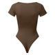 thumbnail image 4 of Body de mujer con cuello cuadrado y canalé - Ropa de yoga sin espalda, material de poliéster, diseño sexy para la playa/vacaciones, tallas S-L (detalles de busto/longitud), 4 of 5