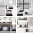 thumbnail image 5 of Sortora Microfiber Toilet Rugs U-Shaped, Shaggy Soft and Absorbent Bathroom Rugs, Non-Slip, Thick Plush Bathroom Mat, Machine Washable Dry Contour Bath Mats for Toilet Base, 20" x 20", Black, 5 of 6