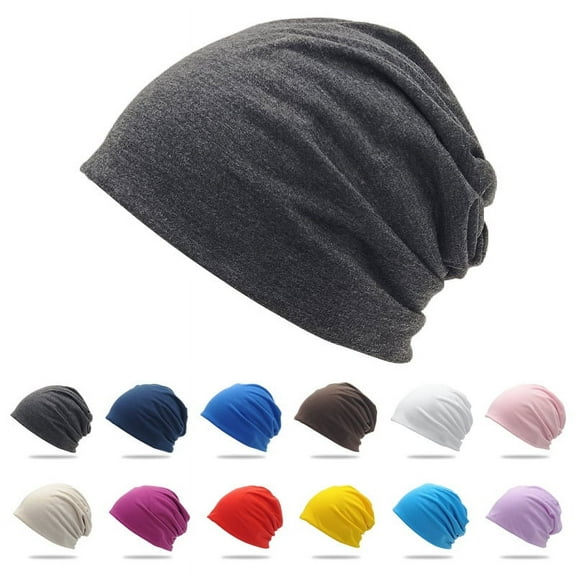 Vorkoi Cotton Slouchy Beanie Hip-Hop Soft Lightweight Running Beanie Adult Dwarf Hats Chemo Cap for Men Women