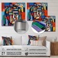 thumbnail image 4 of DESIGN ART Designart "Abstract Face Portrait I" Abstract Liquid Ink Metal Wall Art 36 in. wide x 36 in. high, 4 of 5