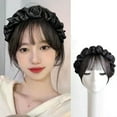 thumbnail image 4 of CNKOO Bandeau Perruque Frange Naturelle Réaliste Pièce de Coiffure pour Femmes Marron Clair, 4 of 4