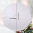 thumbnail image 3 of Thick Christmas Tree Skirt 49 Inches, Soft White Christmas Tree Skirt Round, 3 of 5