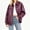 Burgundy, variant on Women Faux Leather Jackets Bomber Casual PU Zip Motor Biker Coat