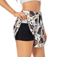 thumbnail image 1 of Balery Rottweiler Pantalones cortos deportivos para mujer con forro y dos bolsillos, elásticos, para entrenamiento, gimnasio, yoga-Small, 1 of 7