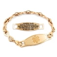 thumbnail image 1 of MedicEngraved Rose Gold Stainless Steel Custom Medical Alert Bracelet - 6mm Infinity Link, 1 of 7