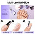 thumbnail image 3 of Gellen Nail Glue Gel for Nail Tips, 18ML4-in-1 UV Light Needed Nail Gel As Base Gel, As Rhinestone Glue for Nail Art, As Nail Tips Glue for Press on Acrylic and False Nails and As Strengthener Gel, 3 of 8