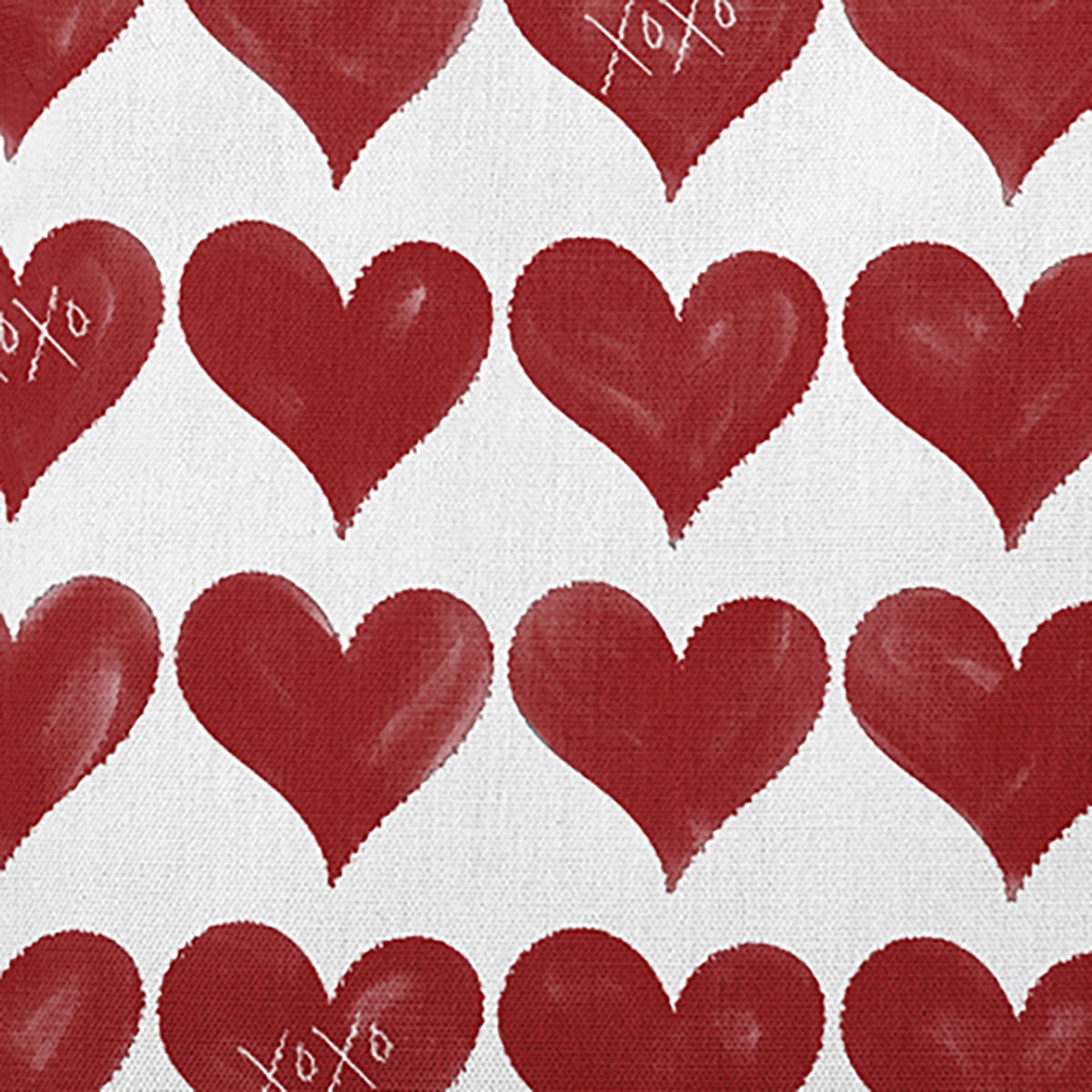 20"x14" Simply Daisy Valentines XOXO Colored Hearts Poly Indoor/Outdoor Pillow, Red Qty 1