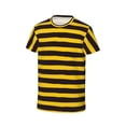 thumbnail image 3 of Fuzoiu Bee Stripe Print Boys' Casual T-Shirt,Crewneck Undershirts,Boys Athletic Shirt,Short Sleeve T-Shirts for Outdoor Play, 3 of 7